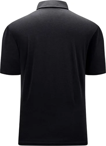 Vista 3 de V VALANCH Polo de golf para hombre, manga corta, rendimiento que absorbe la humedad, camisa catiónica casual deportiva para tenis
