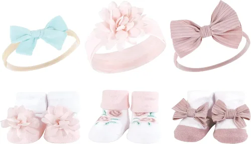 Vista 31 de Hudson Baby Conjunto de regalo de diadema y calcetines para niña Puntos rosados