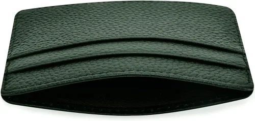 Vista 5 de Tarjetero de crédito, cartera delgada de cuero minimalista con ventana de identificación