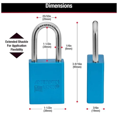 Vista 6 de American Lock A1106BLU Candado Aluminio, Azul