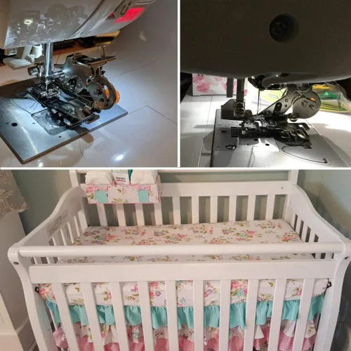 Vista 7 de Youngine Prensatelas para máquina de coser con volantes y pliegues para cantante de caña baja, hermano, babylock, vikingo, Janome, Kenmore