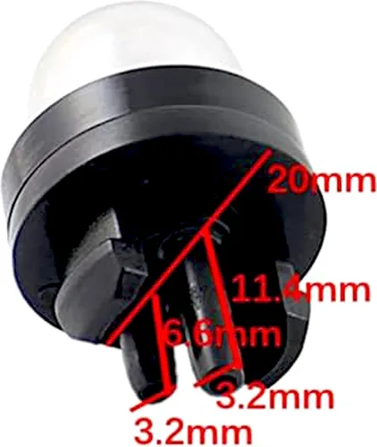 Vista 2 de Jerkfily 683974 Bombilla de cebador compatible con Ryobi 683974B MTD 791-683974B walbro 188-512-1 Homelite Wt-23a Wyj-33 Wyj-86 Craftsman Weedeater
