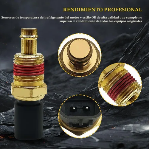 Vista 3 de Sensor de temperatura del refrigerante del motor, sensor de temperatura del agua, sensor de temperatura ECT de piezas de automóvil compatible
