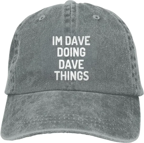 Vista 9 de I'm Dave Doing Dave Things - Gorra de béisbol para hombre, color gris