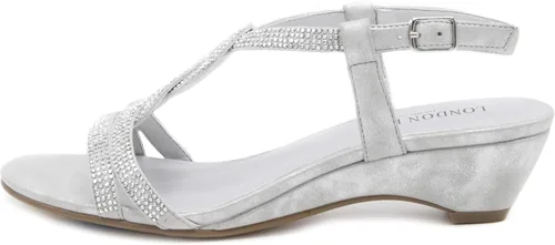 Vista 8 de LONDON FOG Sandalias de vestir Macey de cuña media para mujer