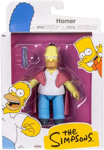 Vista 4 de Figuras de acción de Los Simpsons de 5 pulgadas de Homer enfermo con Hoagie