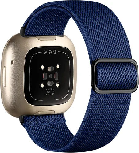 Vista 10 de Maledan Banda de Repuesto para Correas Fitbit Sense Hombres Mujeres, Correa de Reloj Elástica de Nylon Transpirable Suave para Versa 3/Versa 4