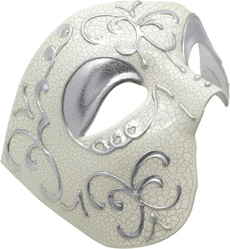Vista 6 de Thmyo Half Face - Máscara de mascarada de carnaval veneciano para hombre, diseño vintage de Phantom of the Opera