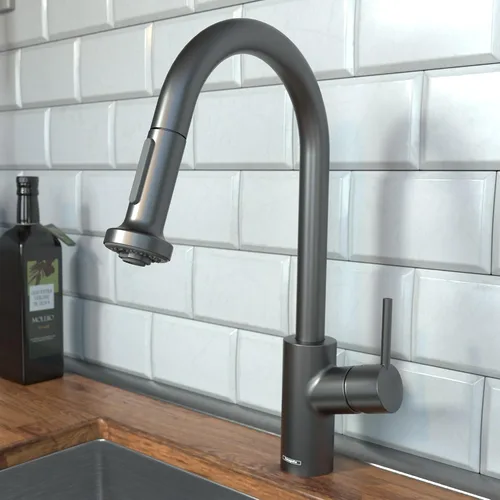 Vista 2 de hansgrohe Talis S² - Grifo de cocina de barra negra, grifos de cocina con rociador extraíble, grifo para fregadero de cocina, cabezal rociador