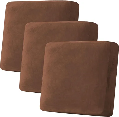 Vista 28 de H.VERSAILTEX Funda de cojín elástica de terciopelo para sofá, funda de cojín de felpa para cojines de silla, protector de muebles, cojín de asiento
