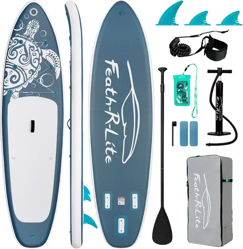 Vista 18 de FEATH-R-LITE Inflatable Stand Up Paddle Board with Beginner SUP Accessories