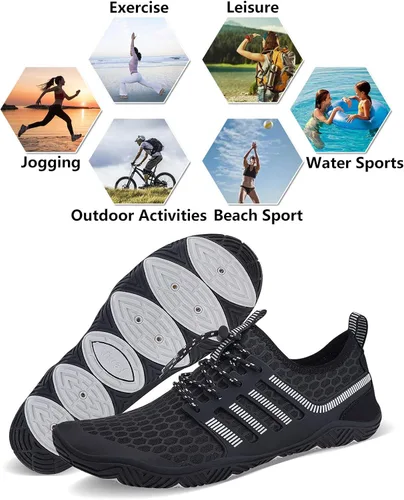 Vista 6 de Wyhan - Zapatos de agua para hombre y mujer, secado rápido, calcetines acuáticos, zapatos de buceo para playa, natación, surf, piscina, yoga