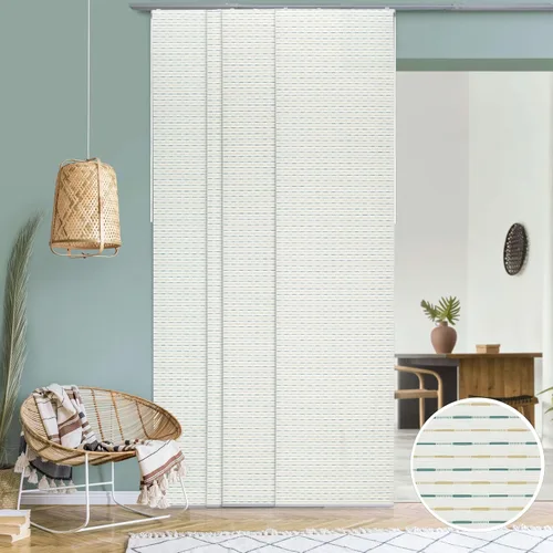 Vista 13 de Persianas de panel deslizante ajustables con riel, persianas para puerta corredera, persianas para puerta de patio, persianas para ventana, riel