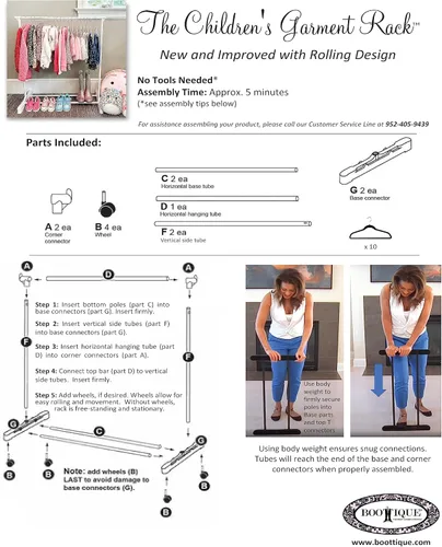 Vista 6 de Colgador para ropa de niños - Organizador de ropero para niños - Con colgadores de terciopelo para ropa de niños (Incluye 10 colgadores para niños)
