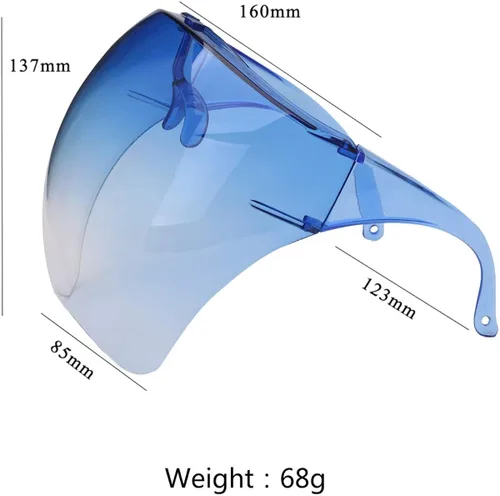 Vista 3 de YAMEIZE Gafas de sol con visera Futuristic Shield de gran tamaño con parte superior plana cubierta completa gafas a prueba de viento