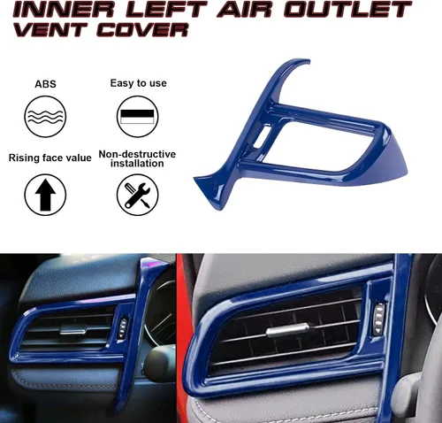 Vista 4 de Xotic Tech - Cubierta de salida de aire para salpicadero de aire, lado izquierdo del conductor, color azul, compatible con Camry 2018-2024