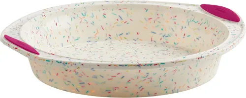 Vista 7 de Trudeau Bandeja para Pastel Confeti de Silicona de 8x8 Pulgadas – Híbrido Reforzado de Silicona Flexible y Forro Duro para Estabilidad