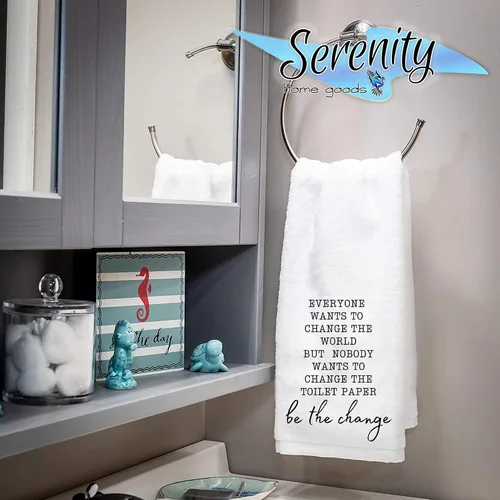 Vista 3 de Funny Novelty Bath Hand Towels Restroom Male Female Symbols Bathroom Country Rustic Farmhouse Modern Decor Hilarious Adult Crude Humor Home