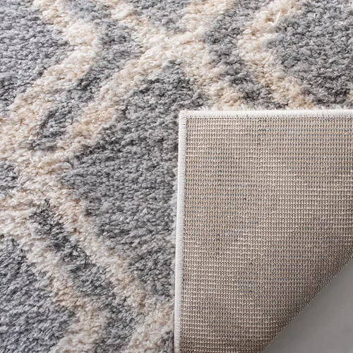 Vista 10 de SAFAVIEH Berber Shag Collection - Alfombra decorativa, 2 x 4 pies, diseño marroquí, color gris y crema, no desprende pelusa y de fácil cuidado, 1.2
