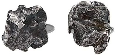 Vista 3 de Starborn Gemelos de meteorito Campo del Cielo de plata de ley y auténtico, Metal