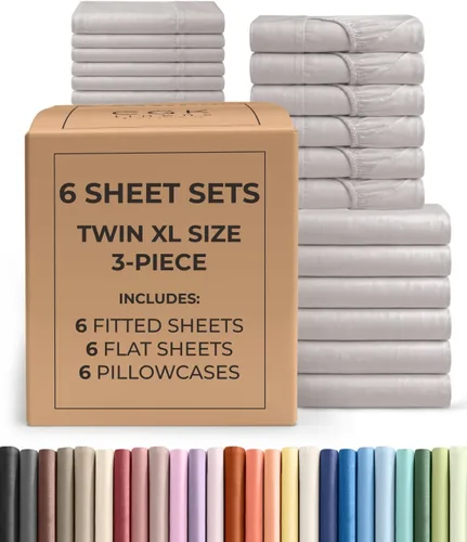 Vista 151 de Pack of 2, Twin Size 3 Piece Sheet Set - Breathable & Cooling - White