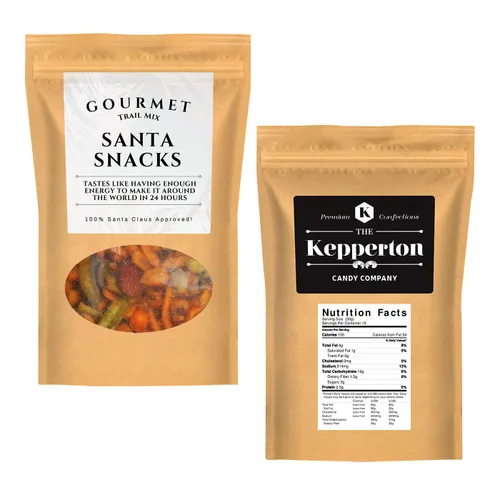 Vista 3 de Mezcla de frutos secos gourmet de Santa Snacks – Mezcla de aperitivos picantes de primera calidad para hombres y mujeres – Divertidas cestas