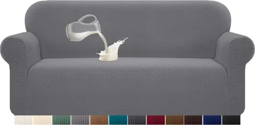 Vista 28 de Granbest Funda de Sofá Premium Repelente al Agua de Alta Elasticidad Funda Deslizable para Sofá de Tela Súper Suave (Beige, Grande)
