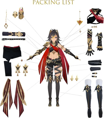 Vista 4 de LTAKK Genshin Impact - Disfraz de anime para mujer