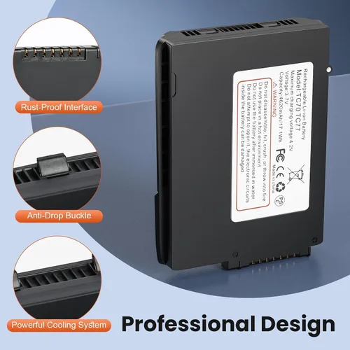 Vista 5 de E EGOWAY - Batería de repuesto para escáner de código de barras Zebra TC77 (4620 mAh) Compatible con Zebra Symbol Motorola TC70, TC72, TC75, TC77