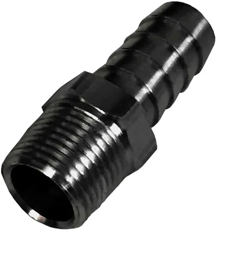 Vista 2 de Derale 98102 3/8 "NPT macho x 1/2" manguera recta accesorio de púas
