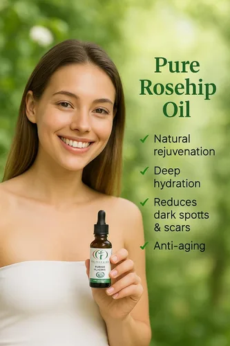 Vista 5 de Aceite de rosa mosqueta 100% orgánico certificado para cultivo/Aceite Puro De Rosa Mosqueta, 1.0 fl oz / 1 onza líquida cura, líneas finas