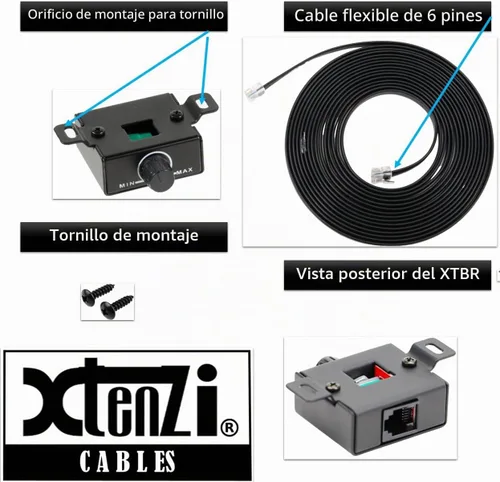 Vista 3 de Xtenzi Amplificador de repuesto para mando a distancia XTBR3 compatible con selectos Powerbass ASABASS