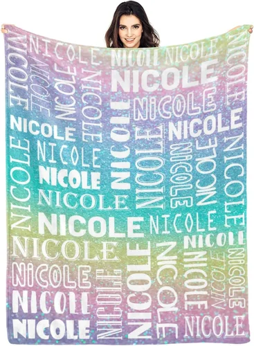 Vista 34 de Dr.TOUGH Mantas personalizadas para niños, mantas y mantas personalizadas con nombre para niños y adultos (color 01, 30 x 40 pulgadas)