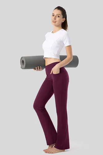 Vista 5 de G Gradual Pantalones de mujer con 4 bolsillos, pantalones de trabajo de cintura alta, pantalones de yoga con corte de bota para mujer
