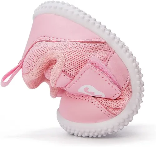Vista 4 de BMCiTYBM Zapatos para caminar de malla transpirable para bebés, niños y niñas, ligeros, antideslizantes, para primeros pasos, 6, 9, 12, 18, 24 meses