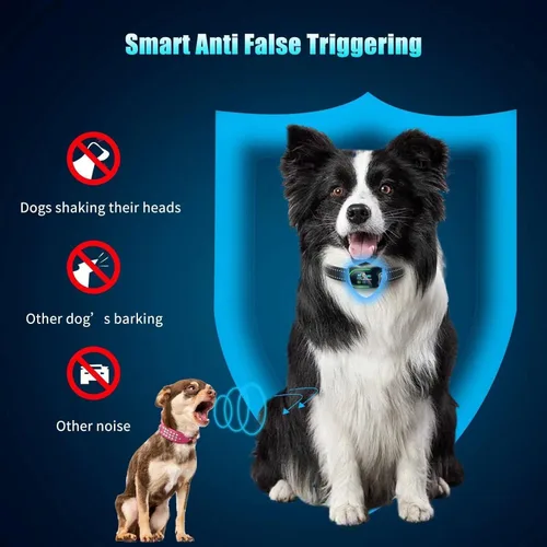 Vista 5 de Collar antiladridos para perro, collar inteligente recargable, collar de entrenamiento antiladridos con sensibilidad ajustable, choque de vibración