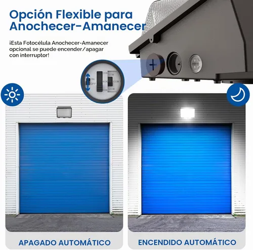Vista 2 de CINOTON Paquete de luz LED de pared de 120 W, 3CCT 16800LM, sensor