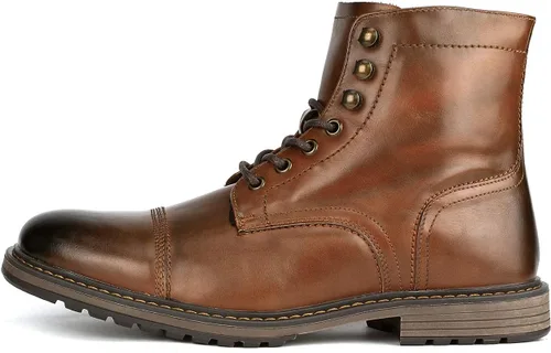 Vista 3 de Bruno Marc Botas de motocicleta para hombre, botas de vestir Oxford