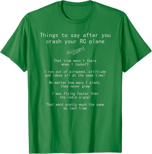 Vista 5 de Cosas que decir cuando te estrellas con tu camiseta RC Plane hobby