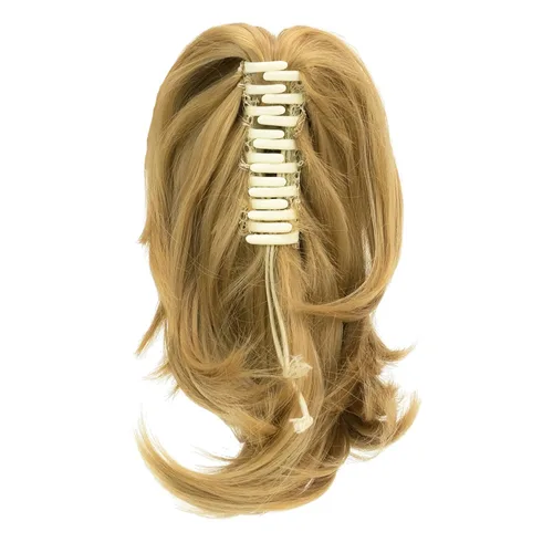 Vista 3 de IMISSU Lindas extensiones de cabello de cola de caballo de garra corta, extensiones de cabello grueso con clip en pequeñas piezas de pelo de cola