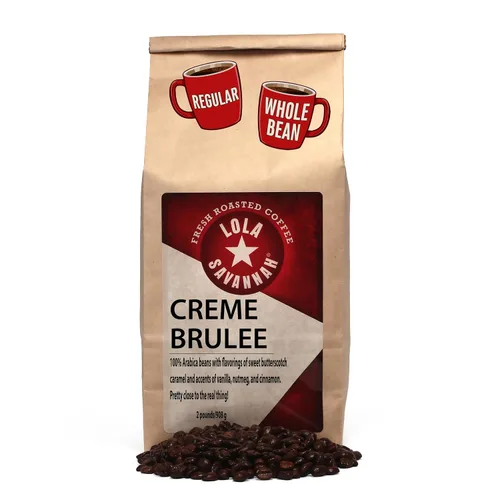 Vista 10 de Lola Savannah Café con cafeína en grano entero con nuez de plátano, 2 libras