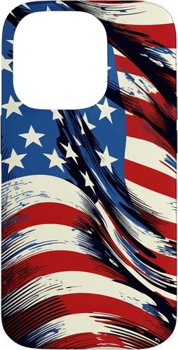 Vista 17 de iPhone 16 Cool USA Flag - Estados Unidos de América - Funda de diseño patriótico