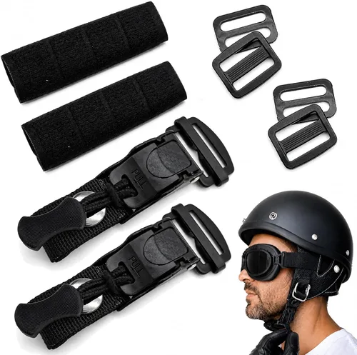 Vista 11 de Kit de hebilla de liberación rápida para casco, adaptador de correa de barbilla para casco de metal, compatible con casco clásico de anillos en D