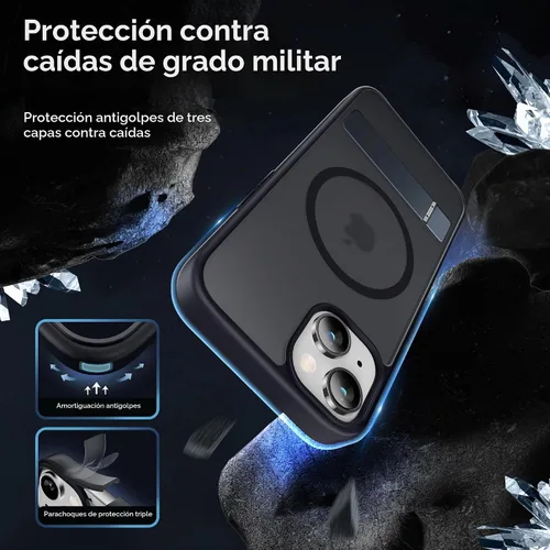 Vista 6 de Magsafe - Funda magnética para iPhone 13 de 6.1 pulgadas, soporte delgado con protector de pantalla compatible con Magsafe a prueba de golpes Negro