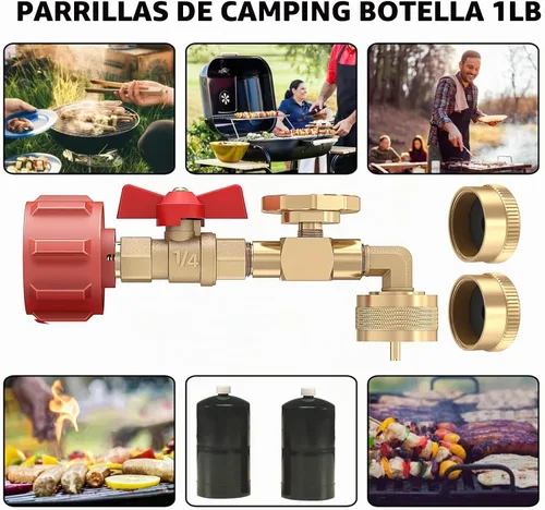 Vista 7 de Adaptador de codo de repuesto de propano QCC1 de 1 a 20 libras, adaptador de codo de repuesto de propano con medidor y válvula de control
