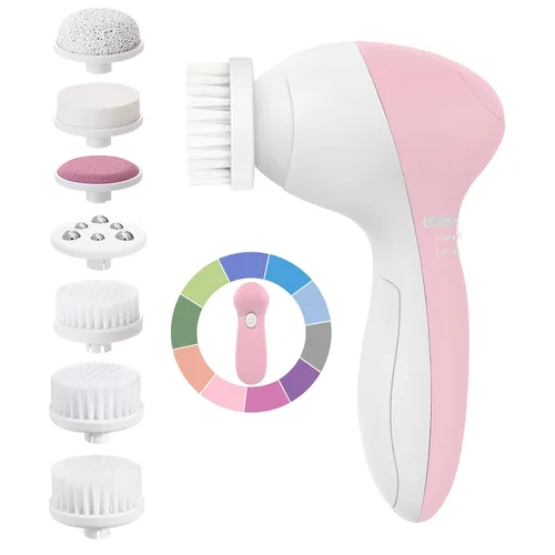 Vista 15 de COSLUS Cepillo de Limpieza Facial de Silicona: Dispositivo de Masaje Exfoliante Eléctrico 2 en 1 FBS-D, a prueba de agua, limpieza profunda