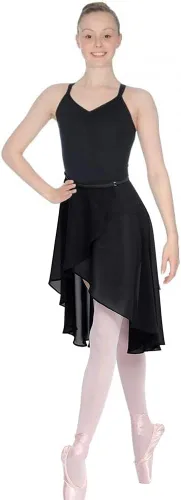 Vista 2 de Falda de ballet para mujeres y adolescentes, ropa de baile de gasa, falda ajustable para la cintura