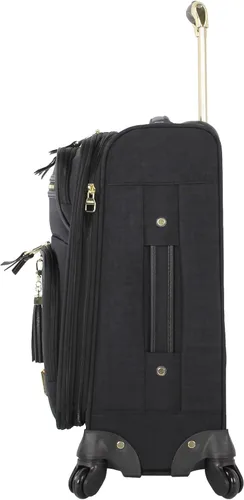 Vista 3 de Steve Madden Designer Luggage Collection - Maleta ligera y expandible para hombres y mujeres, bolsa de transporte duradera de 20 pulgadas con ruedas