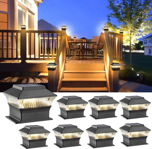 Vista 23 de 50 Lumen Luces Solares para Postes, 3 Modos Luces para Deck al Aire Libre, Valla, Tapa de Poste - 4x4 3.5x3.5 4.5x4.5 o 5.5x5.5, Luces LED