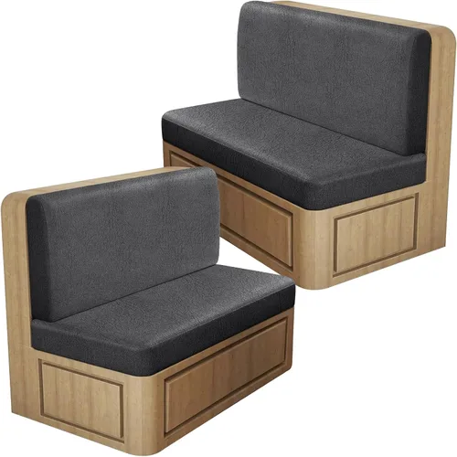 Vista 62 de ANARACHON Fundas de cojín elásticas con aspecto de cuero para caravana, fundas de cojín para asiento de cabina de caravana